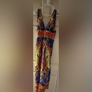 Aravon Blue and Gold Patterned Dress